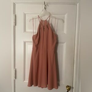 Express Halter Dress in Soft Pink